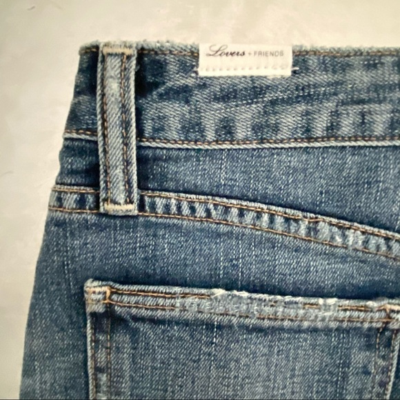 Lovers+Friends Distressed Mini Denim Skirt 24 NWOT - Picture 10 of 12